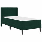 vidaXL Cadre de lit avec matelas Vert foncé 80 x 200 cm Velours