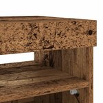 vidaXL Meuble TV avec lumières LED vieux bois bois d'ingénierie