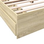 vidaXL Cadre de lit à tiroirs chêne sonoma 180x200cm bois d'ingénierie