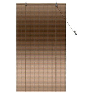 vidaXL Store de Fenêtre Géométrique Marron 90 x 160 cm Bambou