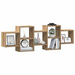 vidaXL Étagère murale chêne artisanal 129x18x42 cm bois d'ingénierie
