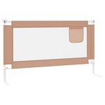 vidaXL Barrière de sécurité de lit d'enfant Taupe 140x25 cm Tissu