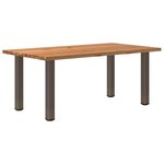 vidaXL Table à manger marron clair bois de chêne massif rectangulaire
