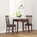 vidaXL Chaises à manger coussins 2 Pièces marron bois massif caoutchouc