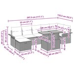vidaXL Ensemble de canapé de jardin avec coussin 8 Pièces Gris polyrotin