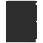 vidaXL Tables de chevet 2 Pièces Noir 30x30x40 cm Bois d'ingénierie