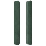 vidaXL Tête de lit à LED Vert foncé 183x16x118/128 cm Velours