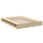 vidaXL Cadre de lit chêne sonoma 140x200 cm bois d'ingénierie