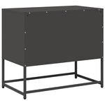 vidaXL Meuble TV noir 68x39x60 5 cm acier