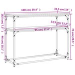 vidaXL Table console chêne sonoma 100x35 5x75 cm bois d'ingénierie
