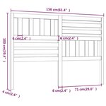 vidaXL Tête de lit Blanc 156x4x100 cm Bois massif de pin