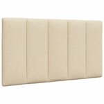 vidaXL Coussin de tête de lit Hanko crème 90 cm tissu
