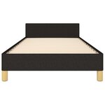 vidaXL Cadre de lit sans matelas noir 90x200 cm tissu