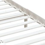 vidaXL Cadre de lit sans matelas blanc bois massif