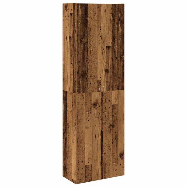 vidaXL Buffet haut vieux bois 60x32x190 cm bois d'ingénierie