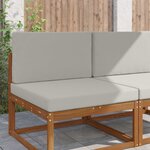 vidaXL Coussin de canapé d'extérieur 2 Pièces Gris Polyester