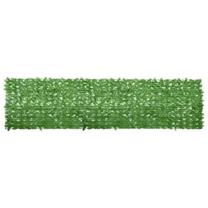 vidaXL Écran de balcon avec feuilles vert 400x100 cm
