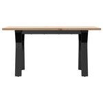 vidaXL Table basse cadre en Y 80x50x40 cm bois de pin massif et acier