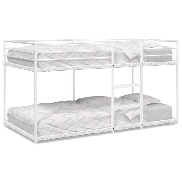 VidaXL Lit superposé sans matelas blanc 100x200 cm acier