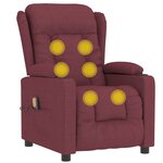 vidaXL Fauteuil de massage Rouge bordeaux Tissu
