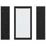 vidaXL Porte-manteau mural avec stockage avec miroir Chêne noir 96 x 1 5 x 90 cm