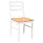 vidaXL Chaises à manger 2 Pièces blanc bois massif caoutchouc