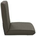 vidaXL Fauteuil de sol ajustable Gris Simili cuir