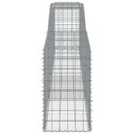 vidaXL Paniers à gabions arqués 5 Pièces 400x50x80/100 cm Fer galvanisé