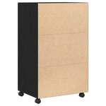 Cabinet roulant vidaXL Chêne noir 55x40x91 cm Bois d'ingénierie
