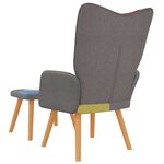 vidaXL Chaise de relaxation avec repose-pied Patchwork Tissu