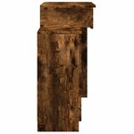 vidaXL Coiffeuse avec LED chêne fumé 115x37x110 5 cm