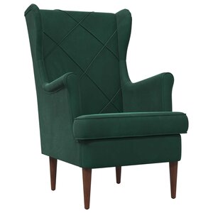 vidaXL Fauteuil Vert foncé Velours