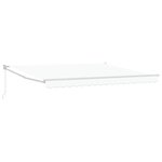 vidaXL Auvent Rétractable Blanc 400 × 300 cm Polyester et Aluminium
