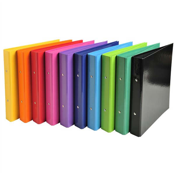 Classeur 2 anneaux 25mm Iderama A5 - Couleurs assorties x 10 EXACOMPTA