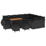 vidaXL Ensemble de canapé de jardin 13 Pièces Noir 110 x 55 x 71 cm