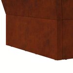 vidaXL Foyer de cheminée Marron 60 x 60 x 35 cm Acier patiné