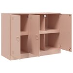 vidaXL Buffet rose 99x39x73 cm acier
