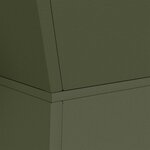 vidaXL Jardinière à pilier Olive 35 x 35 x 73 cm Acier