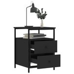vidaXL Tables de chevet 2 Pièces noir 44x45x60 cm bois d’ingénierie