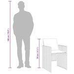 vidaXL Chaises de jardin avec coussins lot de 4 mélange beige