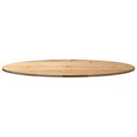 vidaXL Dessus de table 120x60x2 cm bois de chêne massif ovale