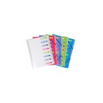 Trieur Polypropylène 3 Rabats Chromaline 8 Compartiments - Couleurs Assorties - X 10 - Exacompta