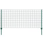 vidaXL Clôture Euro Acier 20x1 2 m Vert
