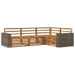 vidaXL Ensemble de canapés d'extérieur 4 pc Naturel