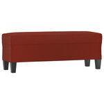 vidaXL Banc Rouge bordeaux 100x35x41 cm Similicuir