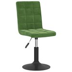 vidaXL Chaises pivotantes à manger lot de 4 vert foncé velours