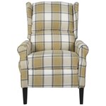 vidaXL Fauteuil inclinable Vert Tissu