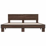 vidaXL Cadre de lit sans matelas chêne marron 200x200 cm