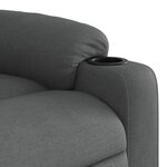 vidaXL Fauteuil inclinable de massage gris foncé tissu