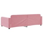 vidaXL Lit de repos rose 100x200 cm velours